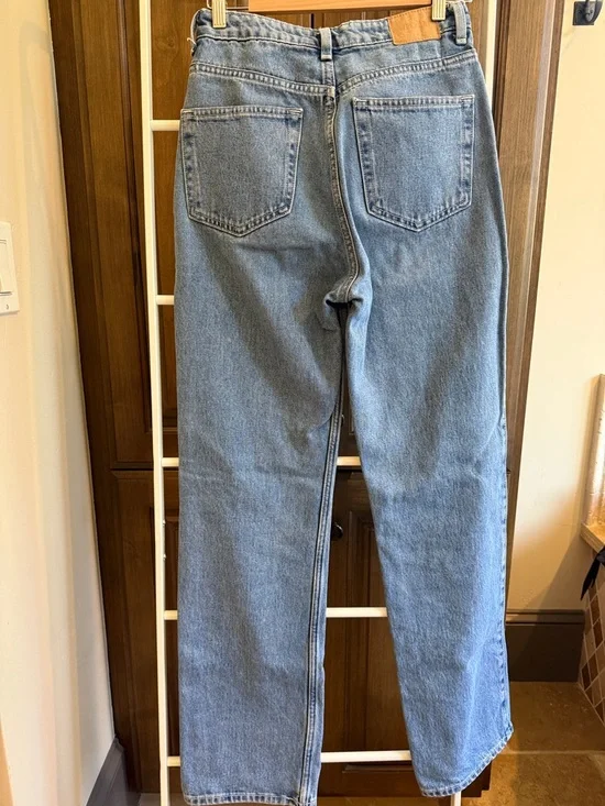 ASOS Weekday Classic High-Rise Straight Leg Blue Jeans - Picture 8 of 10